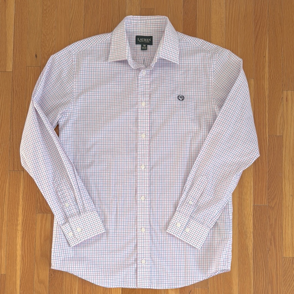 Boys Lauren by Ralph Lauren button down dress shirt size 18